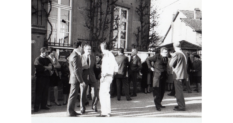 Inauguration de la Mairie Ecole en 1995